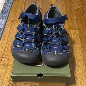 Keen Blue and Gray Water Shoes with Protective Toe Cap